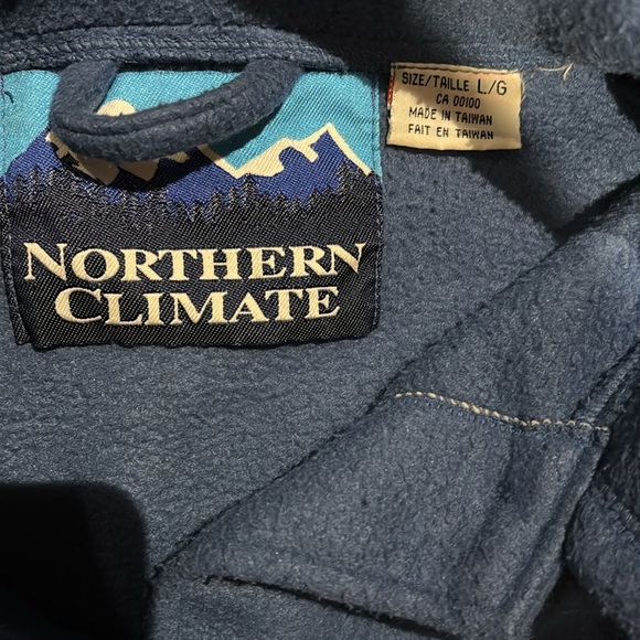 Northern  Climate Vintage fkeece Sweater jacket Sz L - Picture 4 of 10